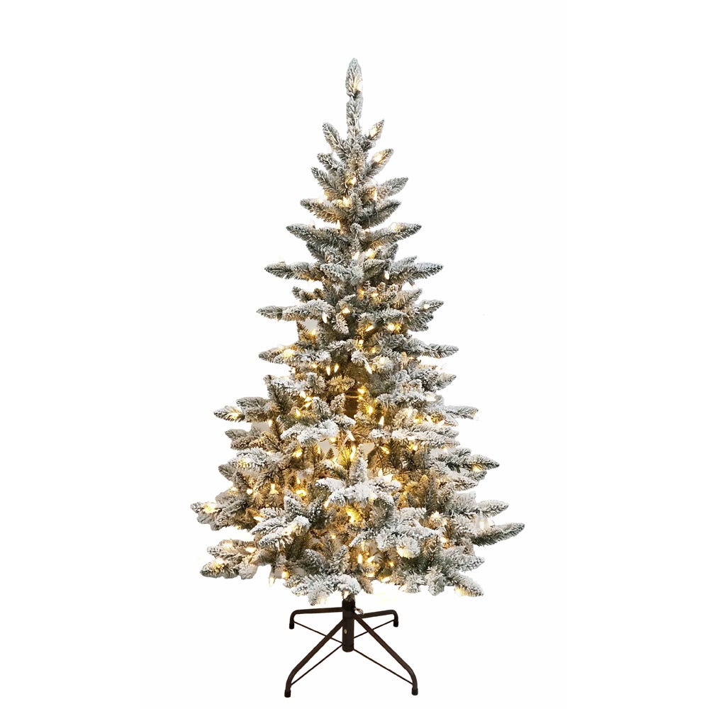 Kurt S. Adler TR71500FLEDWW 5 ft. Pre-Lit Warm White LED Snow Pine Artificial Tree -  kurt S Adler Inc