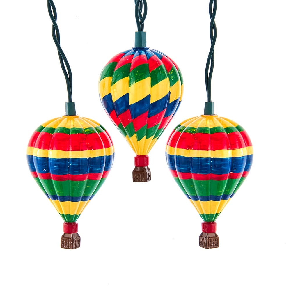 Kurt S. Adler UL4355 10-Light Hot Air Balloons Light Set with UL Certified