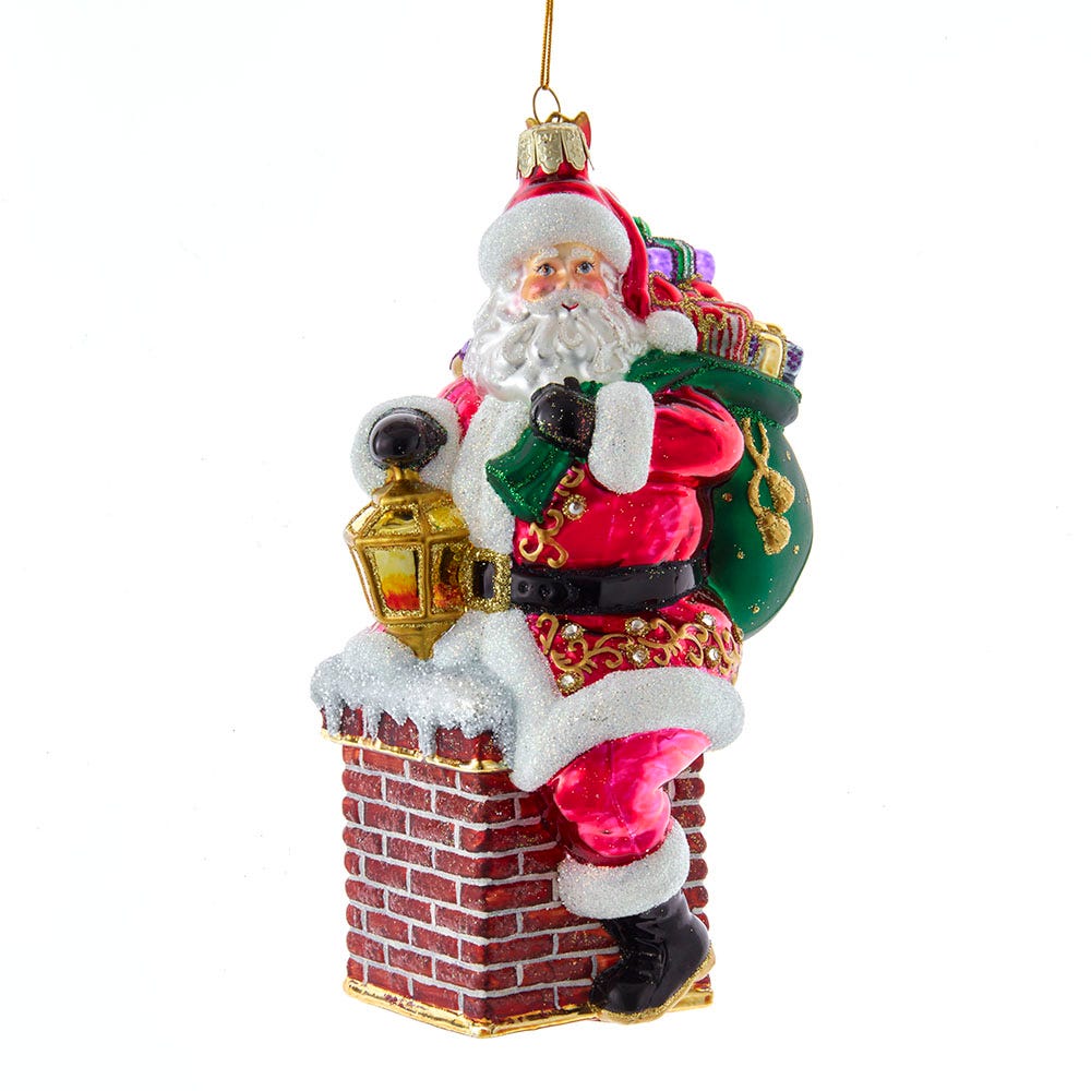 7 in. Bellisimo Santa in Chimney Ornament
