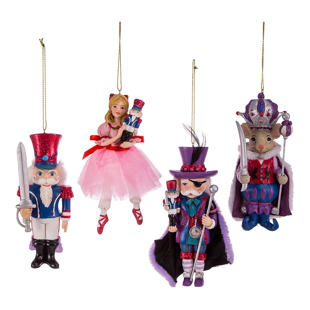 Kurt S. Adler E0268SET 5.25 in. Nutcracker Suite Ornament Set - 4 Piece