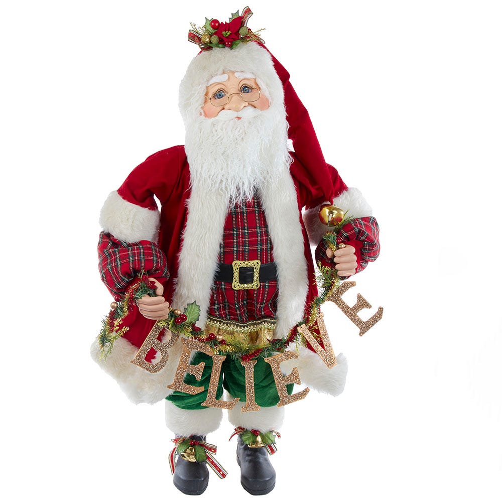 Kurt S. Adler KK0130 36 in. Kringle Klaus with Believe Garland