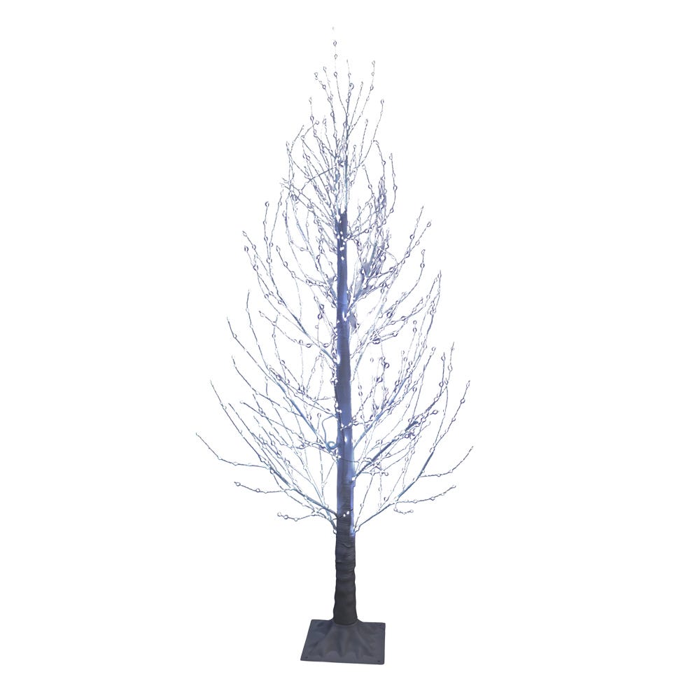 5 ft. Winter White Twig Artificial Tree & 900-Light Cool White Fairy LED