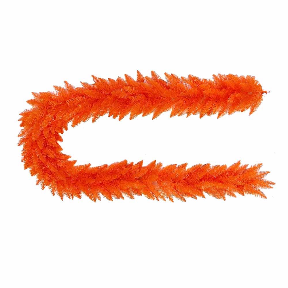 9 ft. Unlit Orange Garland