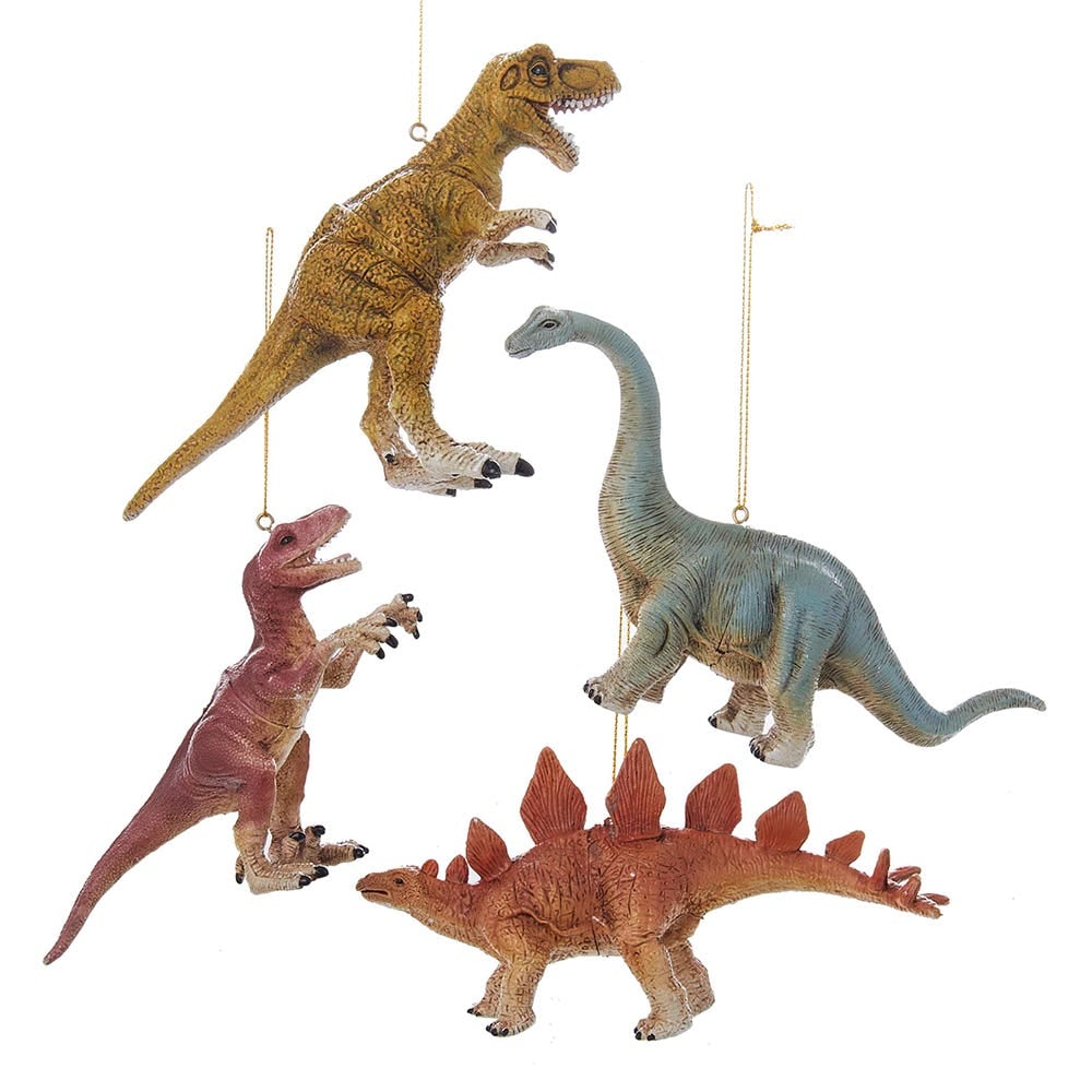 Kurt S. Adler D2484SET 4 in. Dinosaurs Ornament Set - 4 Piece