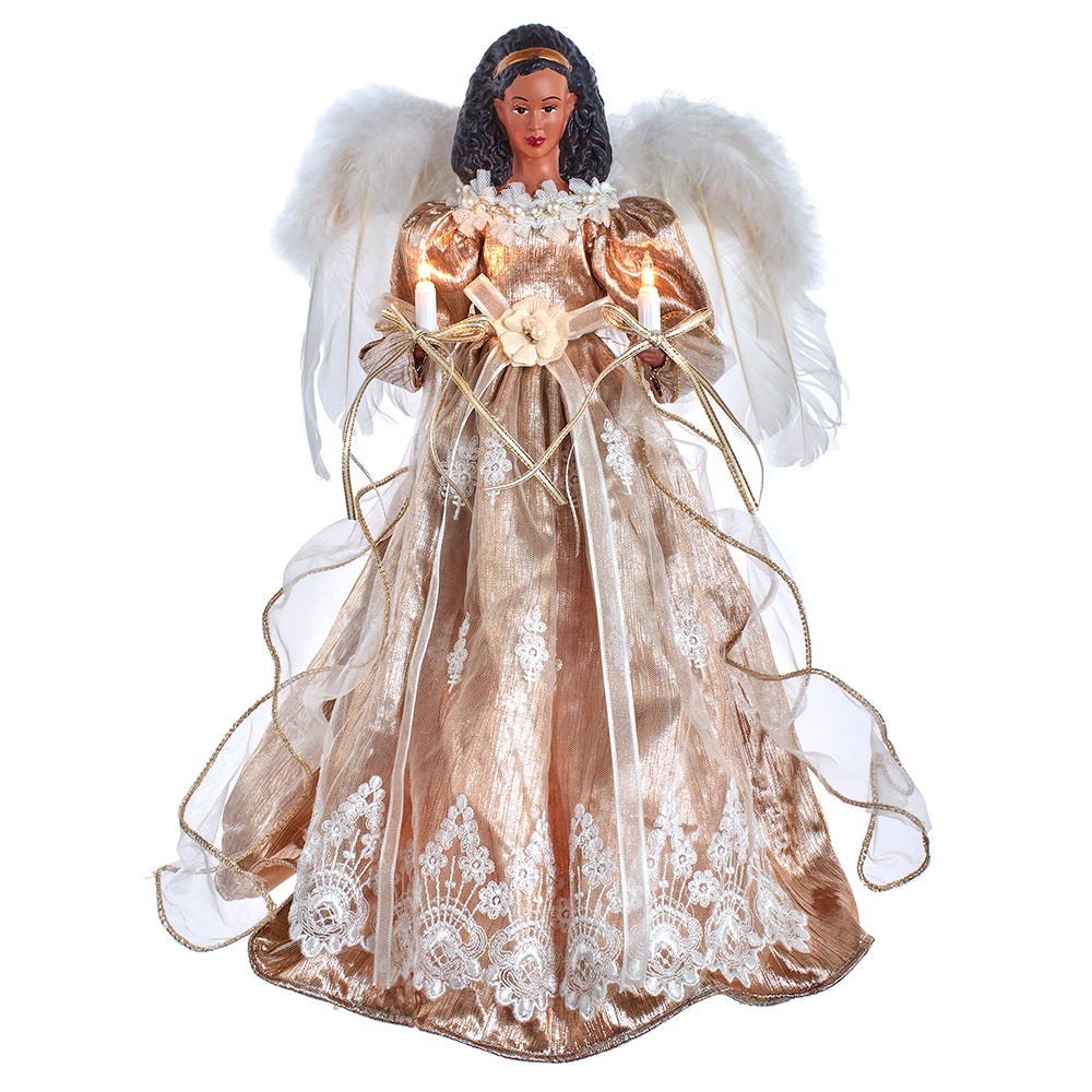16 in. Multi Color Angel Tree Topper