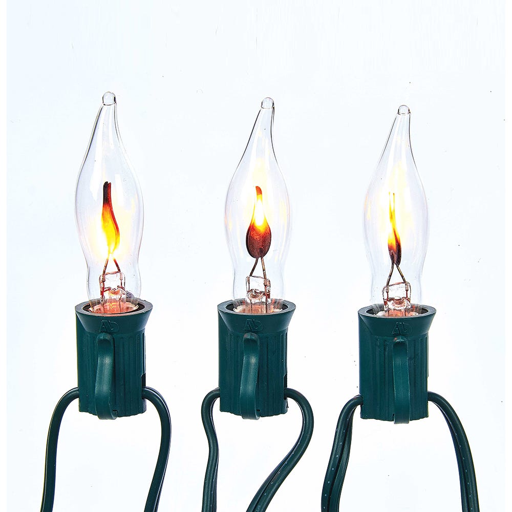 UL 10-Light Flicker Flame Longer Light Set