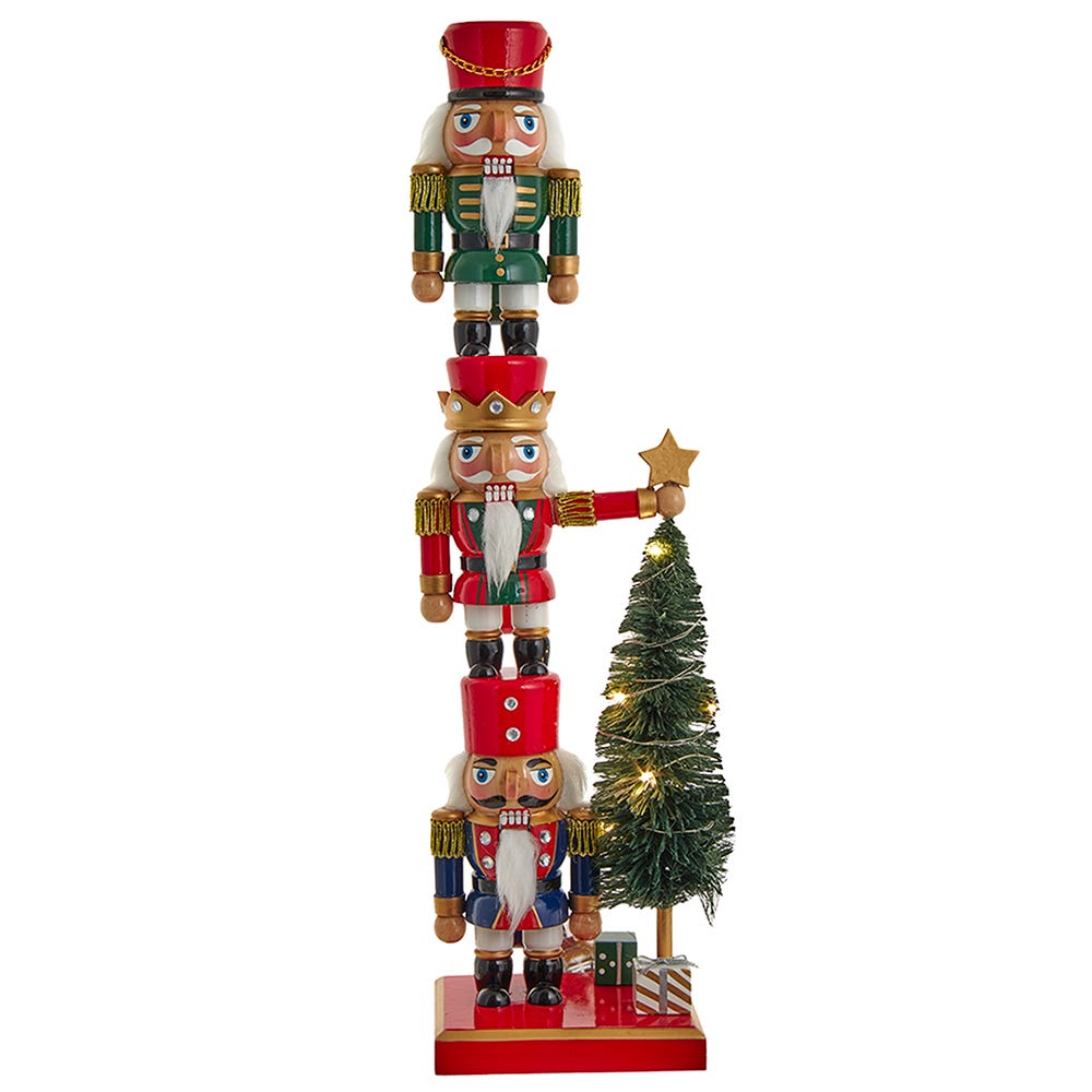 Picture of Kurt S. Adler C5961 18 in. Battery Operated Nutcracker with Light Up Tree