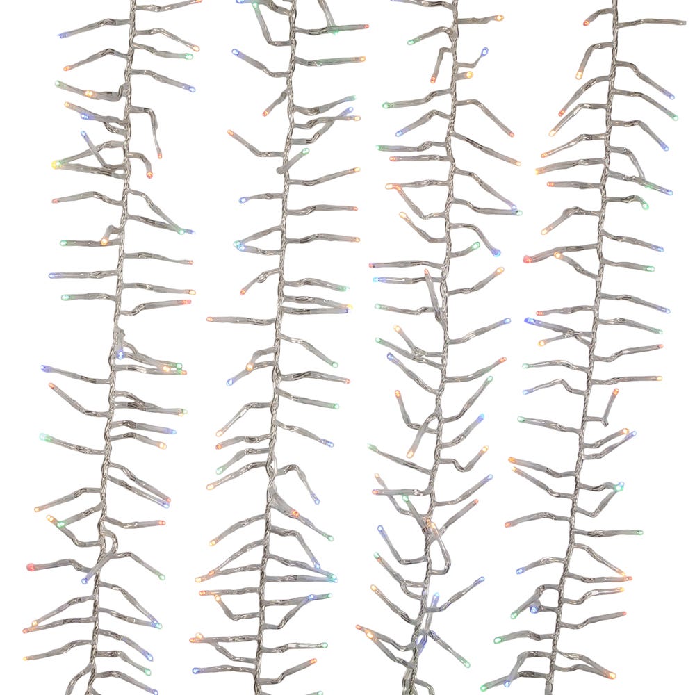 15.7 ft. 480-Light Multi Color LED Connectable Cluster Garland
