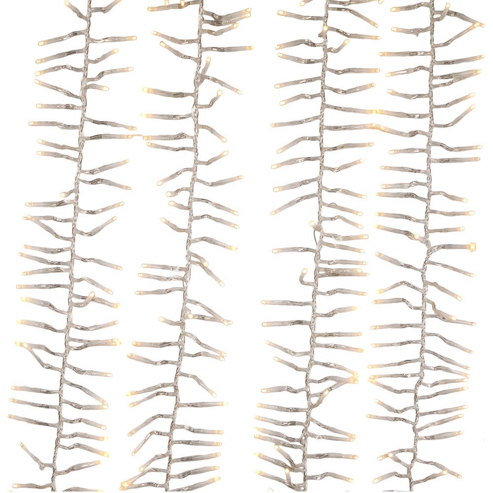 15.7 ft. 480-Light Warm White LED Connectable Cluster Garland