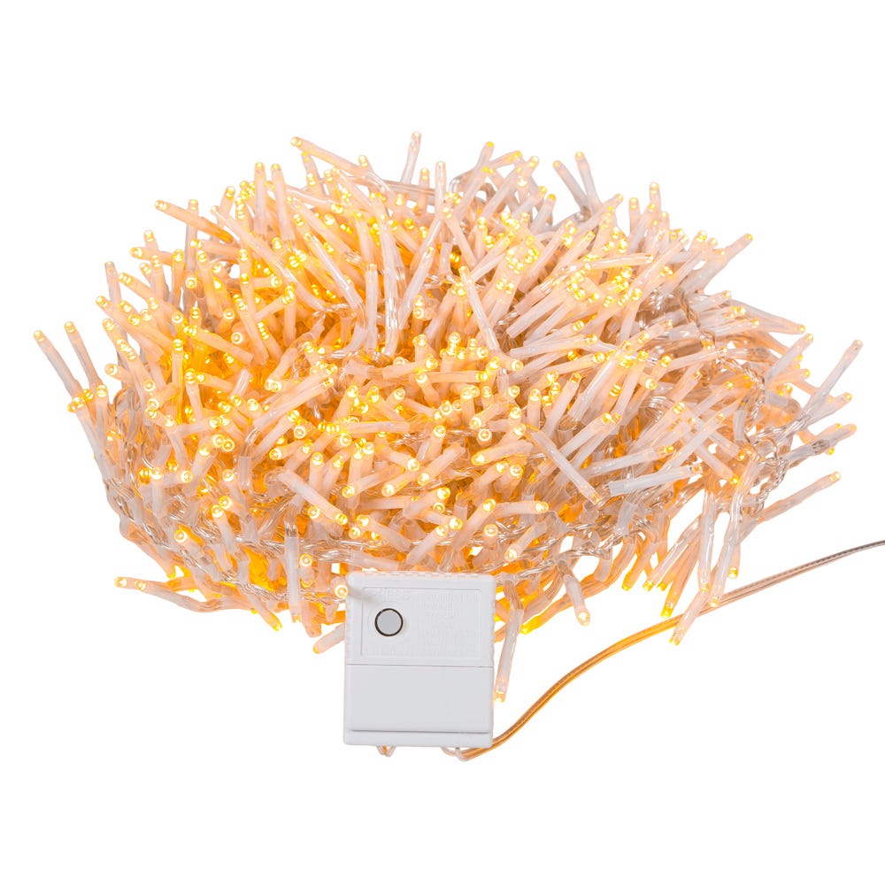 32.8 ft. 1000-Light Classic Warm White LED Cluster Garland