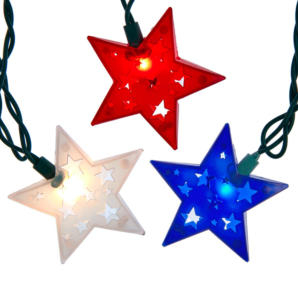 UL 10-Light Patriotic Star Light Set