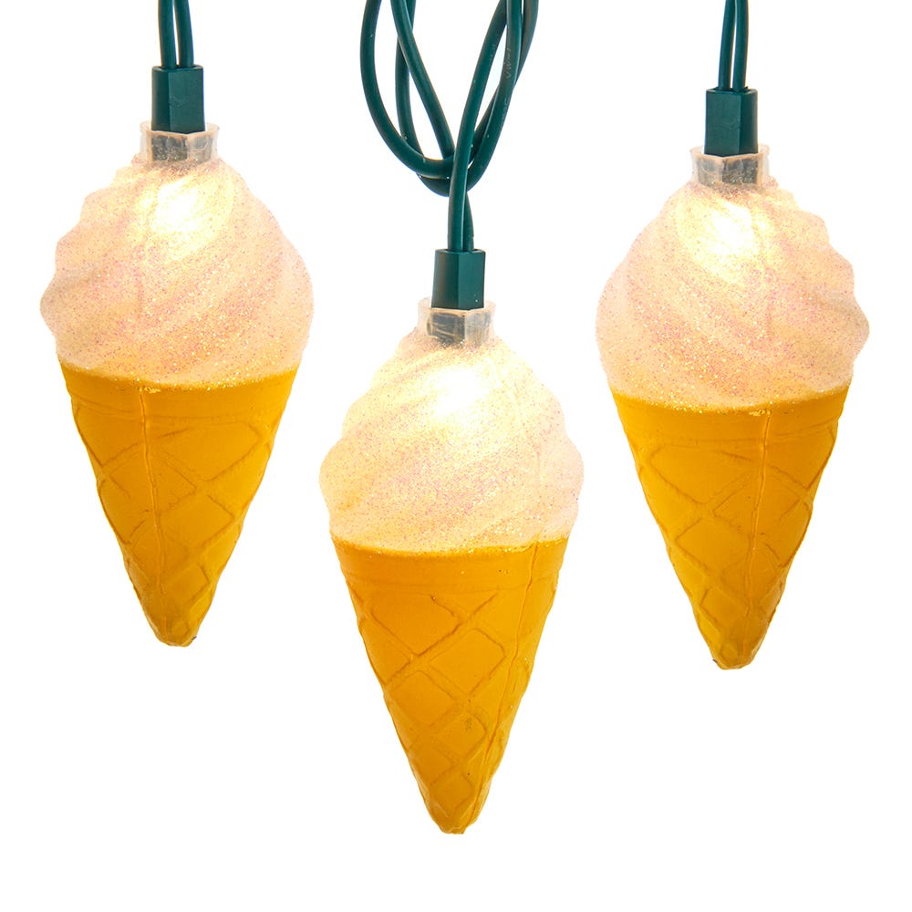 UL 10-Light Ice Cream Cone Light Set