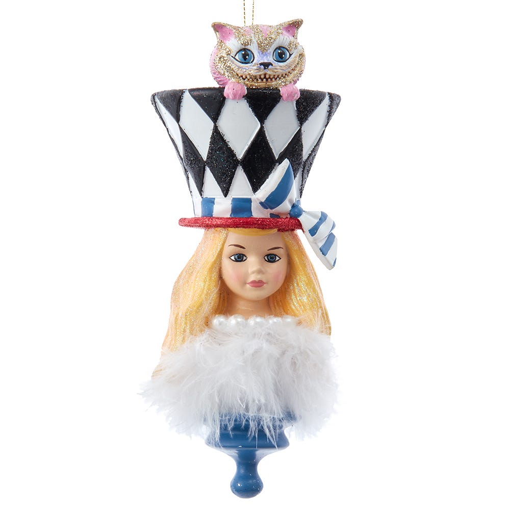 Picture of Hollywood Nutcrackers HAT0003 6.88 in. Resin Hollywood Hats Alice Ornament