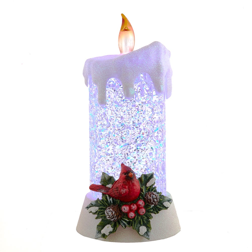 8.5 in. Battery Operated Color Changing LED Lighted Cardinal Candle