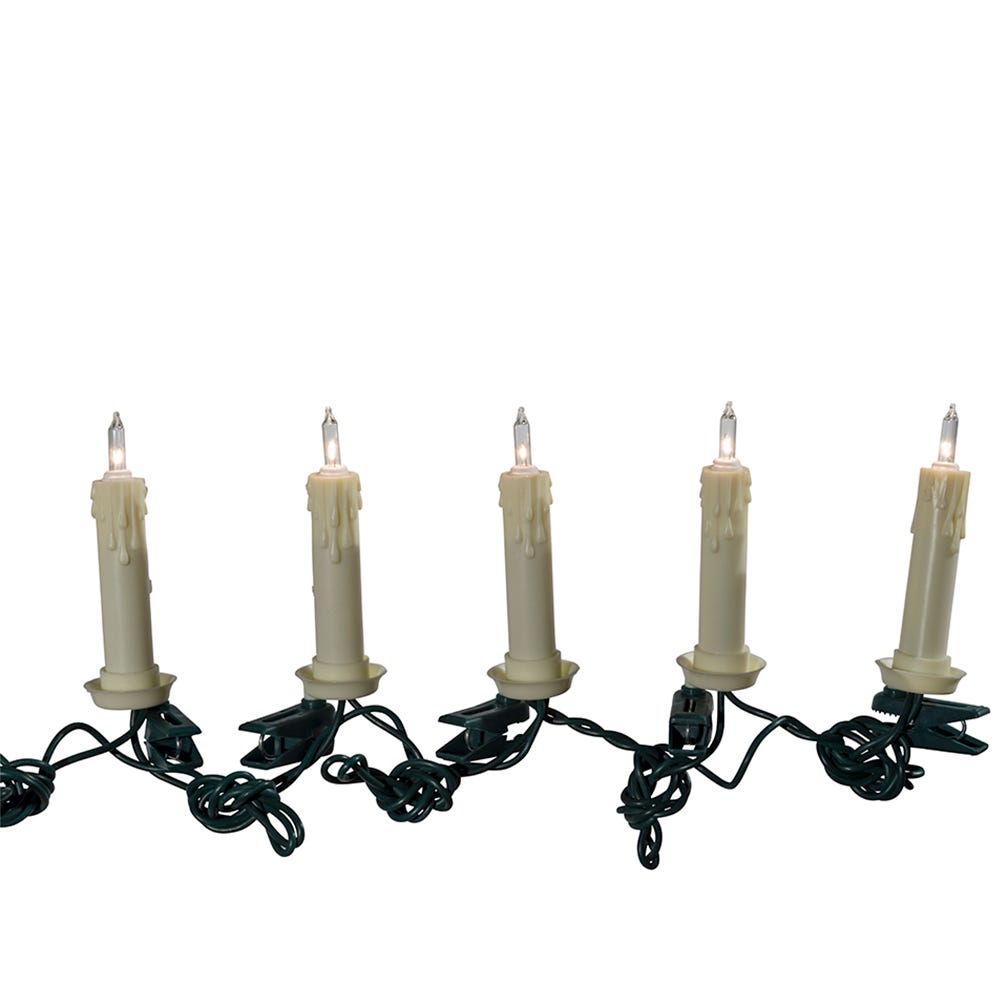 UL 10-Light White Clip-On Extended Light Set