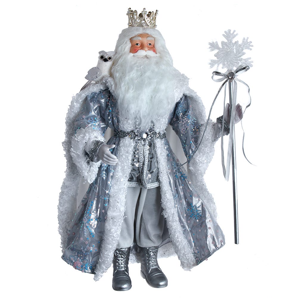 21 in. Multi Color Standing Santa