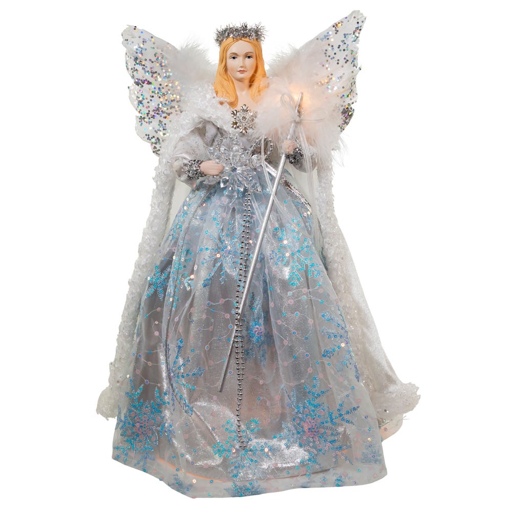 Kurt S. Adler UL2242 16 in. Multi Color Angel Treetopper -  kurt S Adler Inc