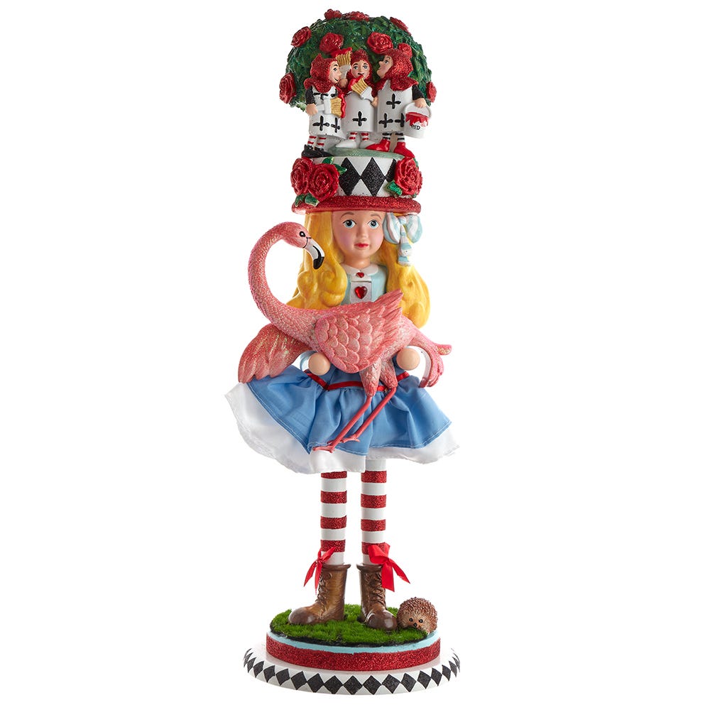 Picture of Hollywood Nutcrackers HA0684 19 in. Hollywood Alice with Flamingo Nutcracker