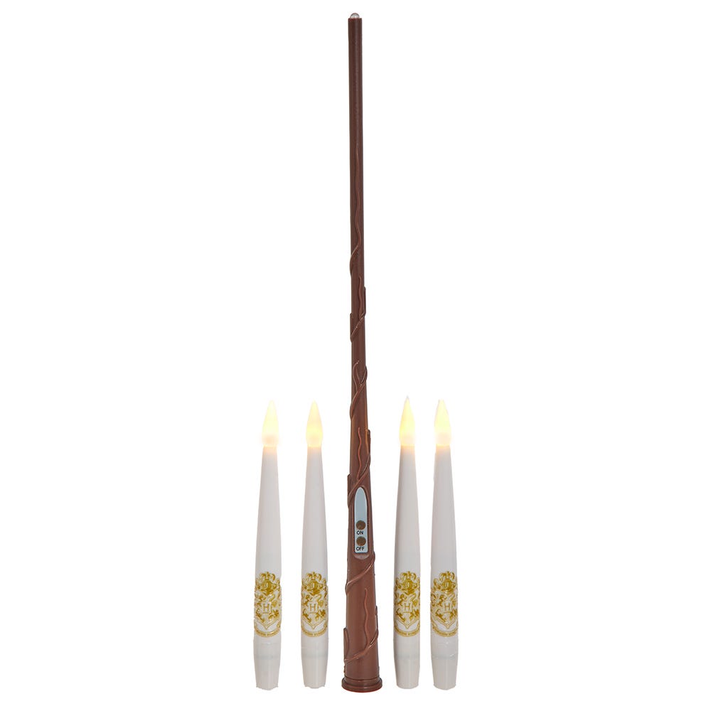 Battery Operated 10-Floating Candles with Wand Remote Light Set