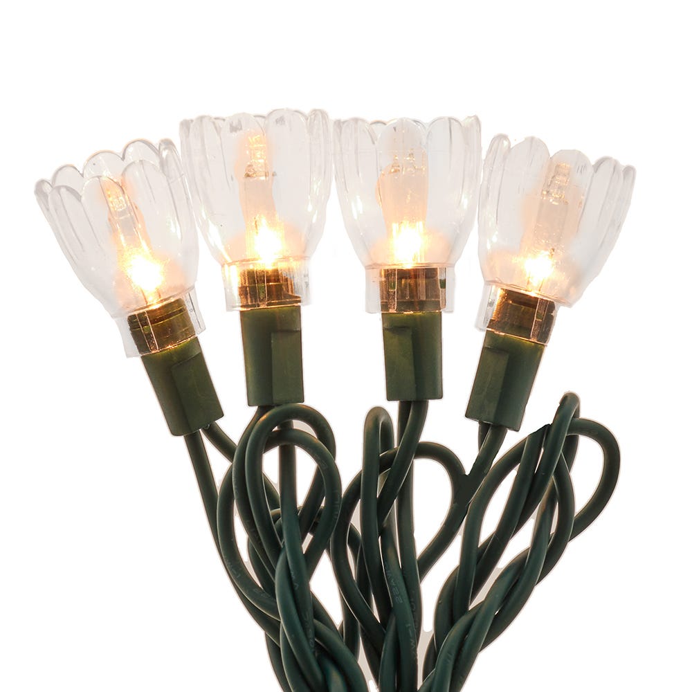 UL 35-Light Clear Tulip Light Set