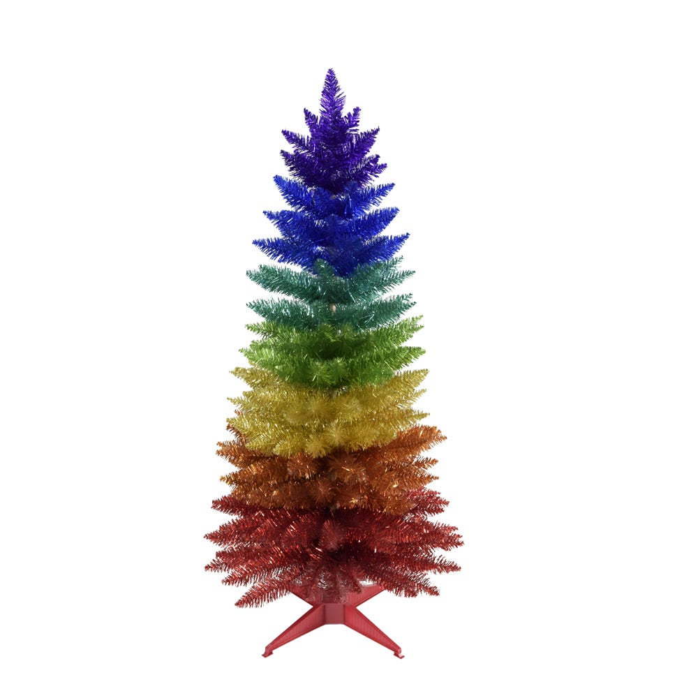 Kurt S. Adler TR2393 4 ft. Foil Rainbow Tree