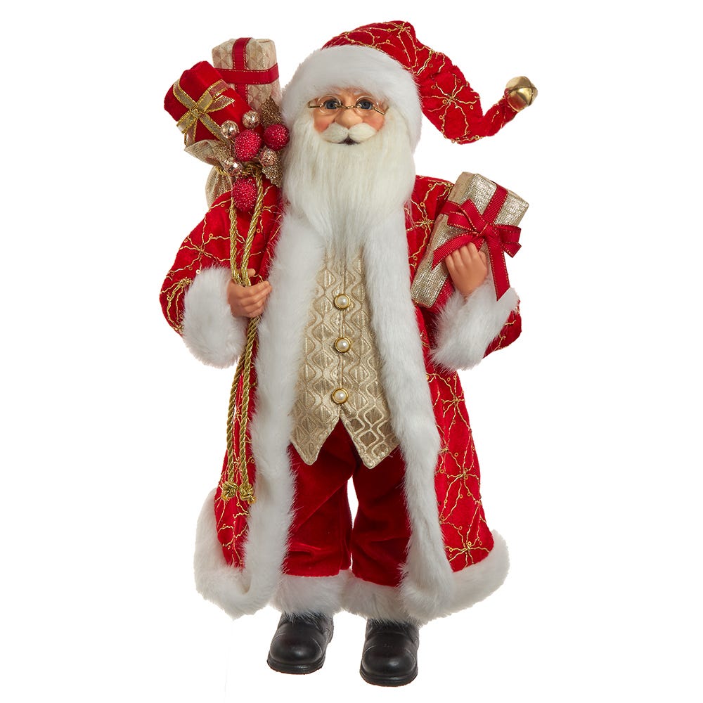 17 in.  Red Santa with Gifts