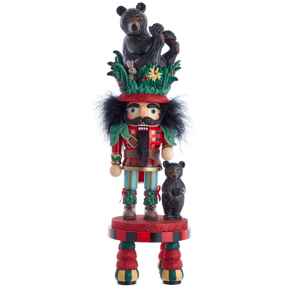 Picture of Hollywood Nutcrackers HA0691 18 in. Hollywood Black Bear Hat Nutcracker
