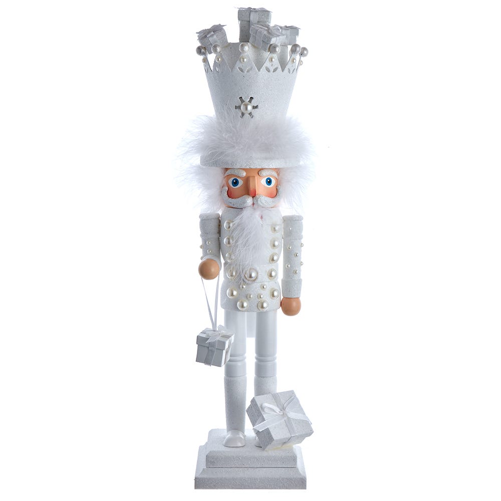 Picture of Hollywood Nutcrackers HA0687W 18 in. Hollywood White King Nutcracker with Gifts