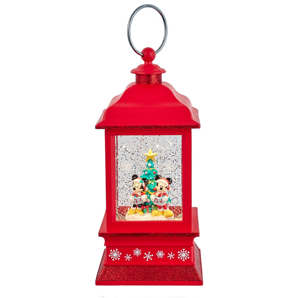 9 in. Battery Operated Mickey & Minnie Spinning Musical Light-Up Lantern