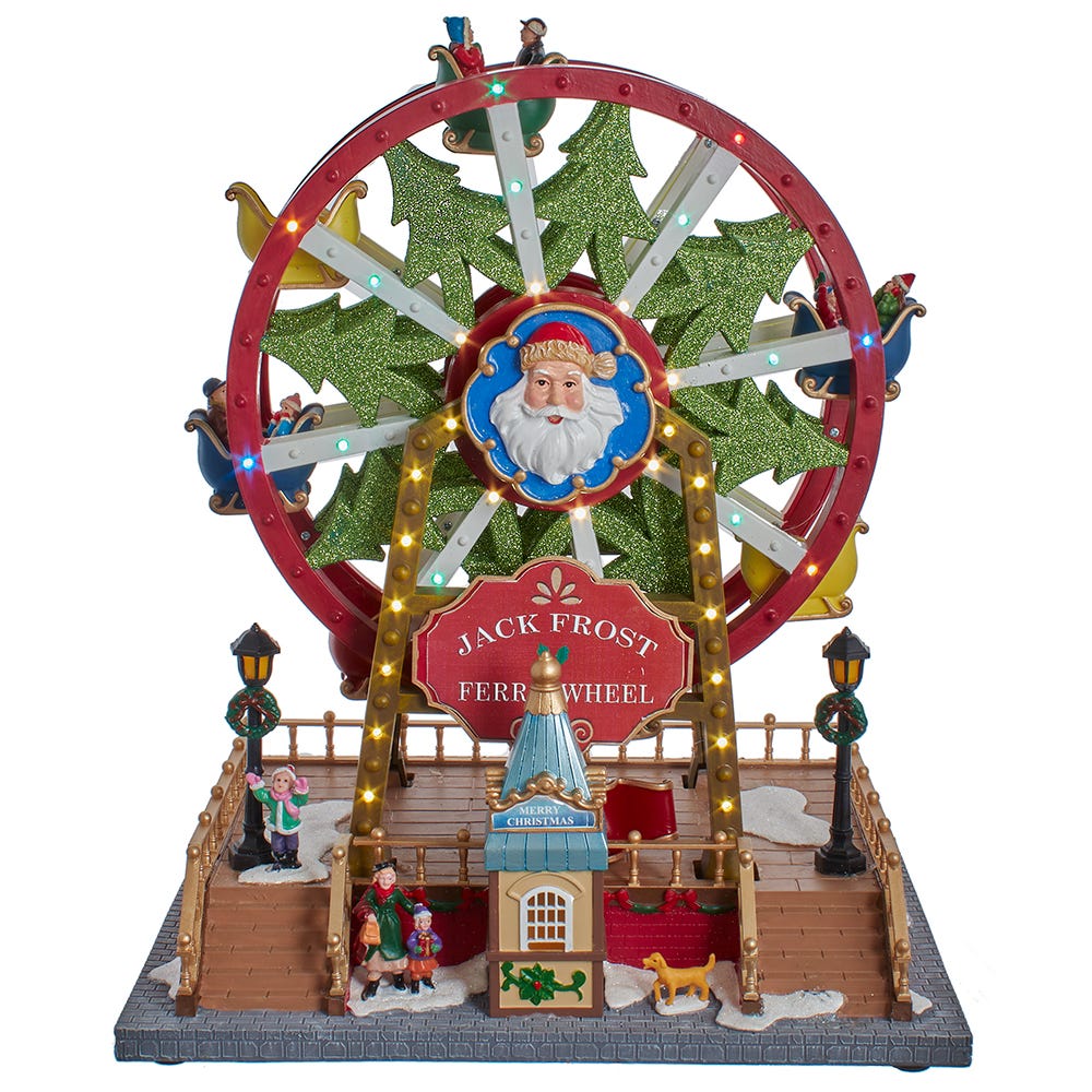 13 in. Lighted Musical Christmas Ferris Wheel with Motion