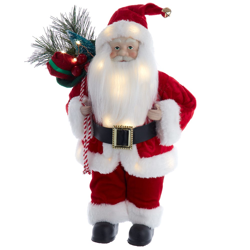 12 in. Battery Operated LED Lighted Santa