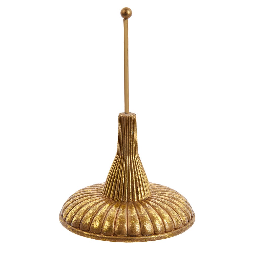 7 in. Resin Gold Finial Holder
