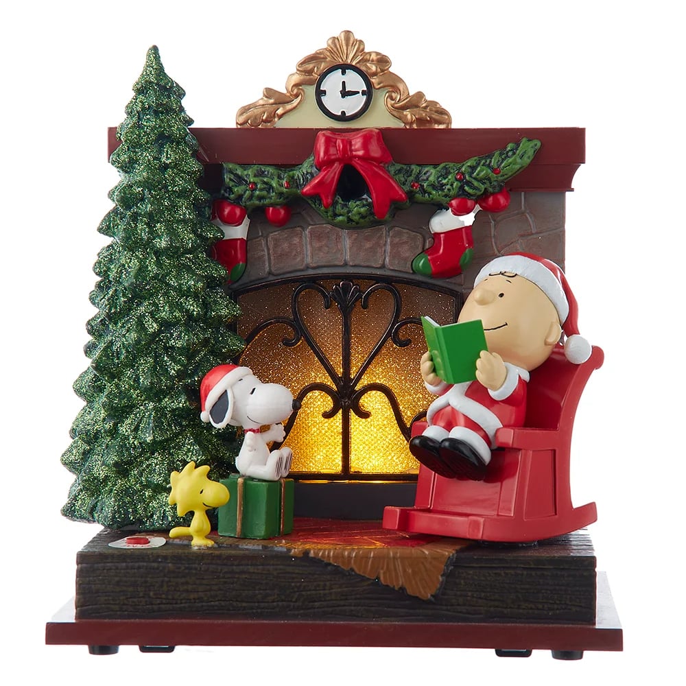 PN5234 6 in. Battery-Operated Musical Fireplace Table Piece