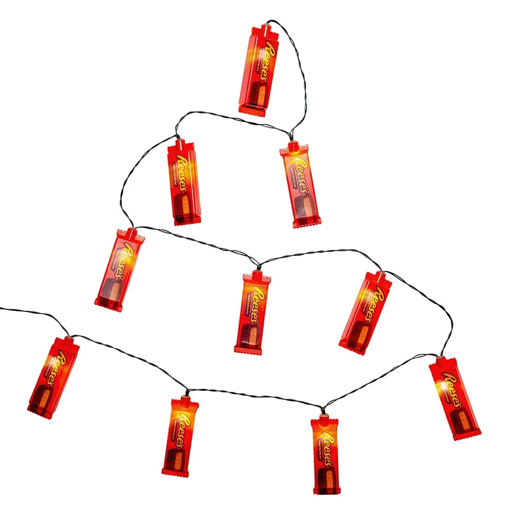HY0516 11.5 ft. 10-Light Battery Operated Hershey Reeses Light Set