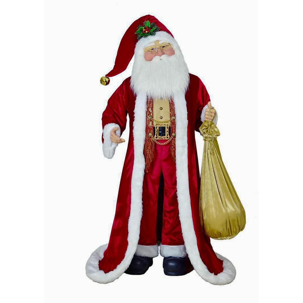 Kurt S. Adler JK2402 6 ft. Jacqueline Kent Red & Gold Traditional Santa