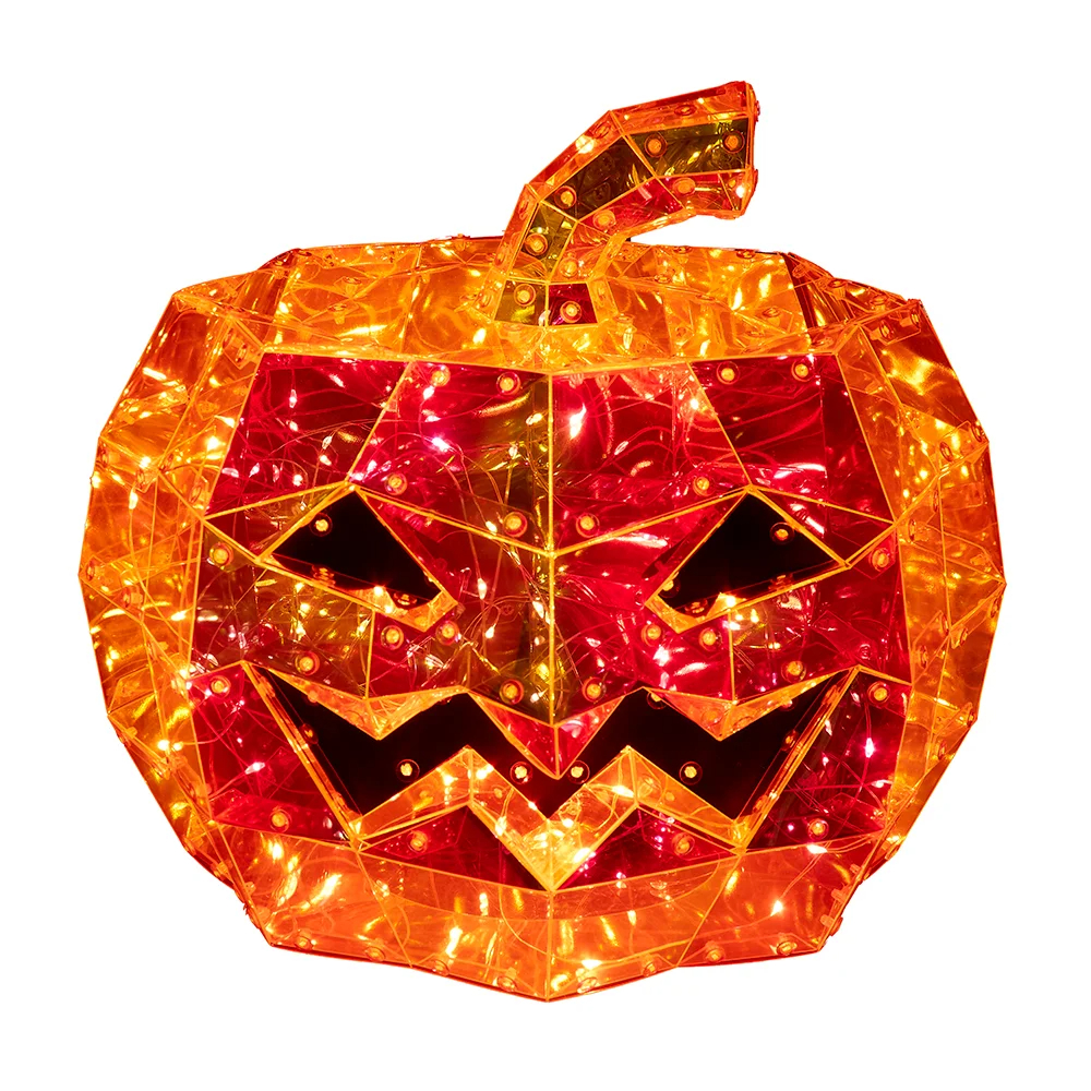 Kurt S. Adler HW1905 10 in. 200-Light Orange Micro LED Holographic Jack-O-Lantern