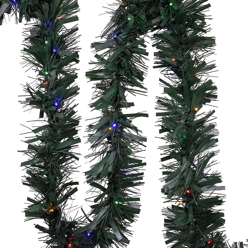Kurt S. Adler GRL0500 24 ft. Pre-Lit Green Pathway Garland with Stakes