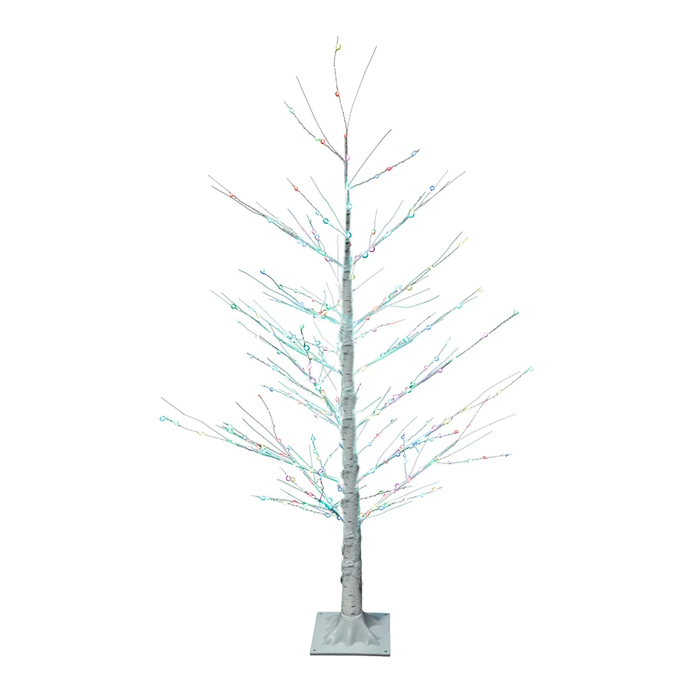 Kurt S. Adler TR3273 4 ft. Pre-Lit RGB Fairy LED Birch Tree - White