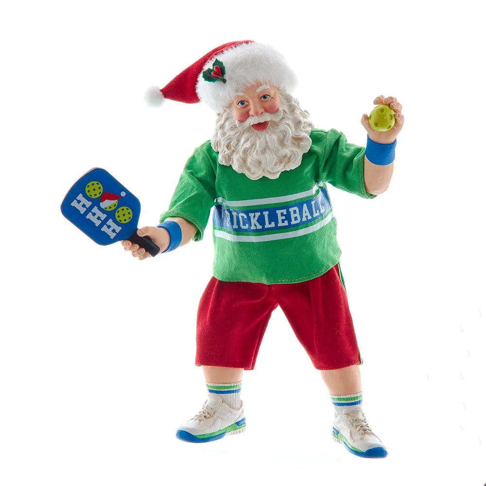 Kurt S. Adler FA0200 10 in. Fabriche Santa Playing Pickleball