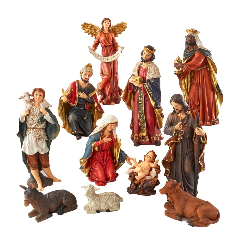 Kurt S. Adler N1059 11 Piece 18 in. Nativity Table Piece Set