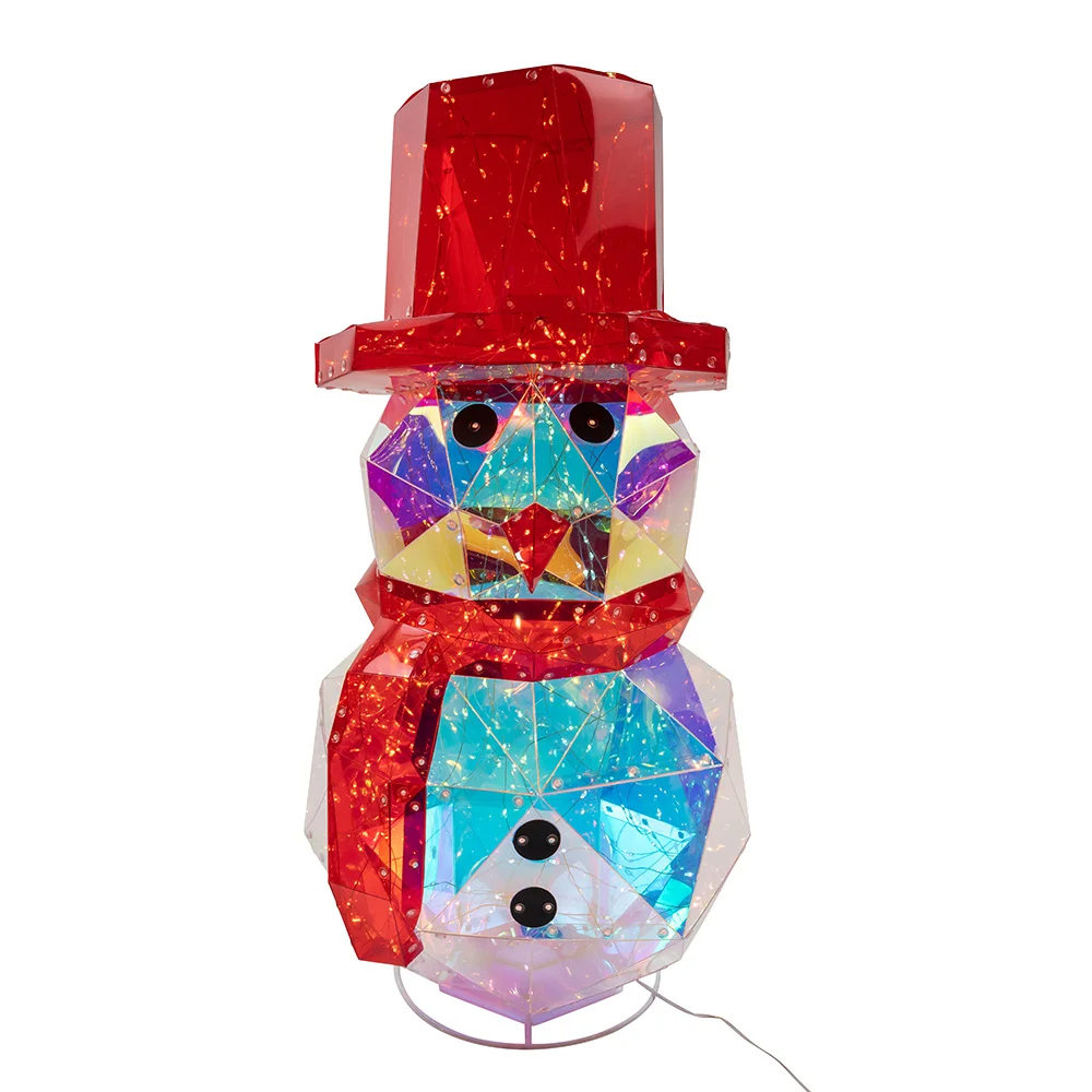 Kurt S. Adler AD2835 24 in. 300-Light Warm White Fairy LED Iridescent Snowman
