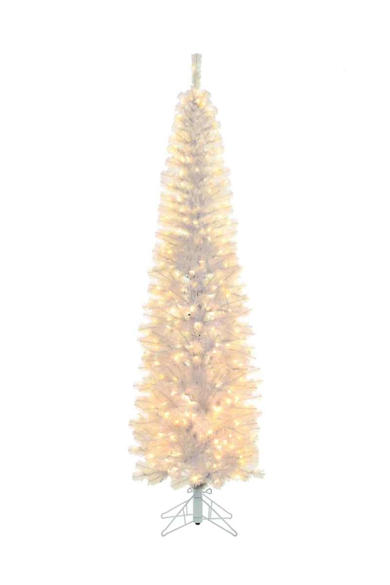 Kurt S. Adler TR3601LED 7 ft. Warm White LED Slim Winchester Tree - Iridescent