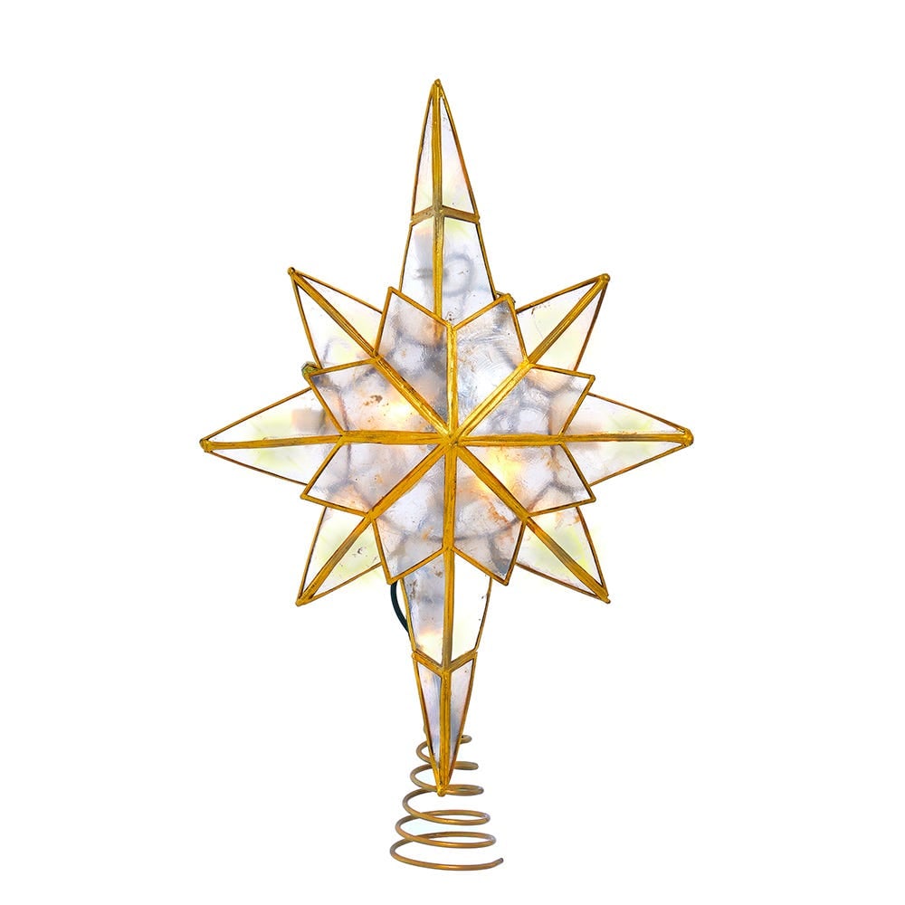 Kurt S. Adler UL0214CLED 10-Light LED Capiz Star Tree Topper
