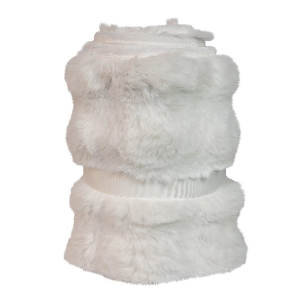 Kurt S. Adler TS0306 10 by 24 in. White Fur Tree Collar