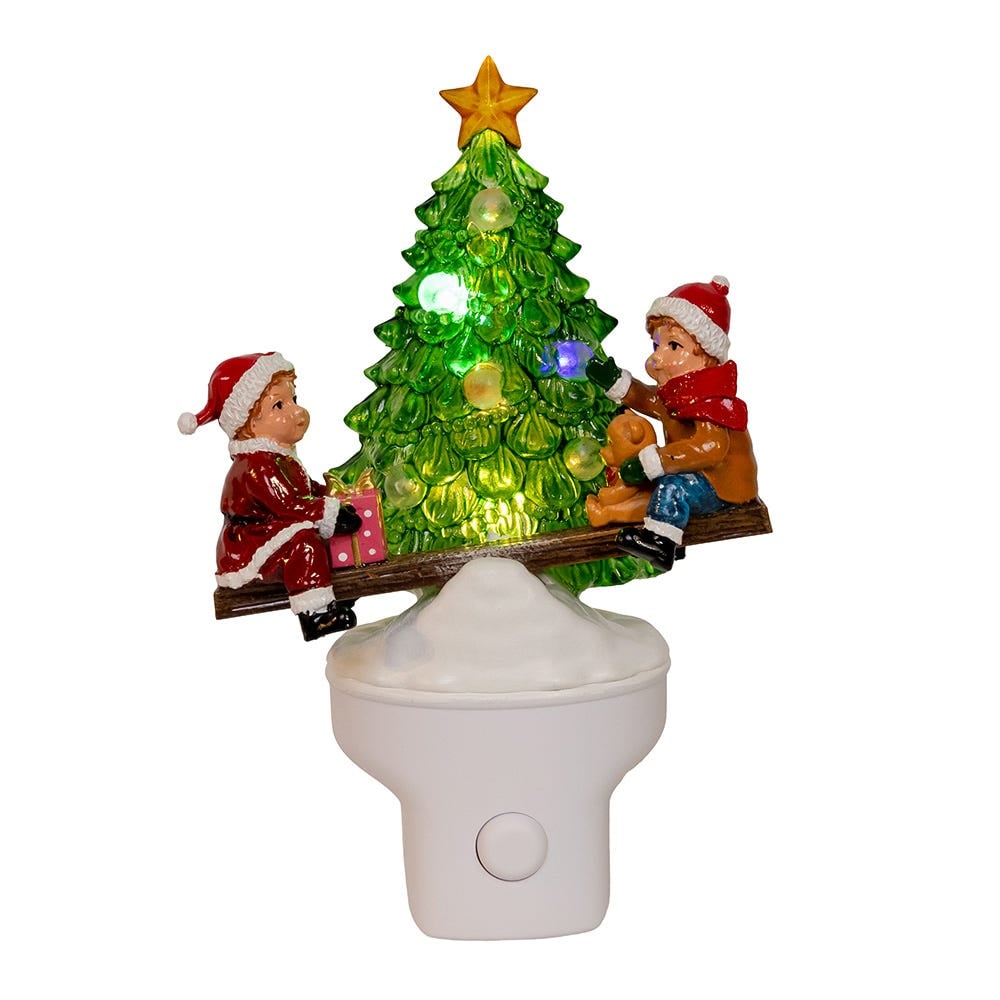 Kurt S. Adler JEL1077 6.18 in. LED Nightlight with Tree & See Saw