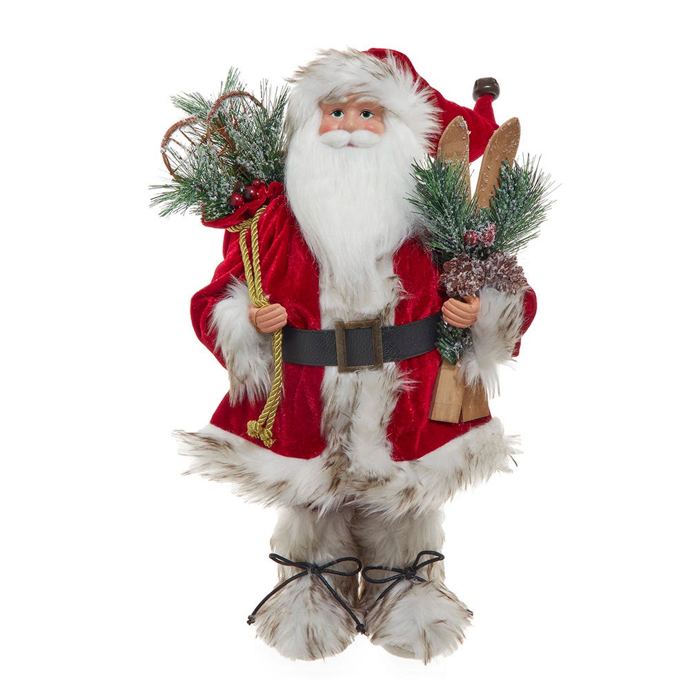 Kurt S. Adler KK0159 18 in. KSA Kringles Rustic Santa with Skis
