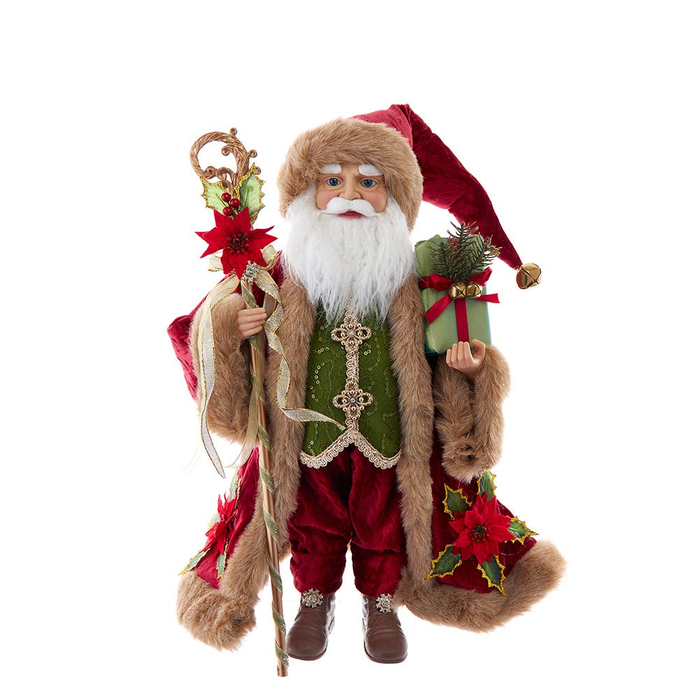 Kurt S. Adler KK0150 18 in. Kringles Elegant Red Santa