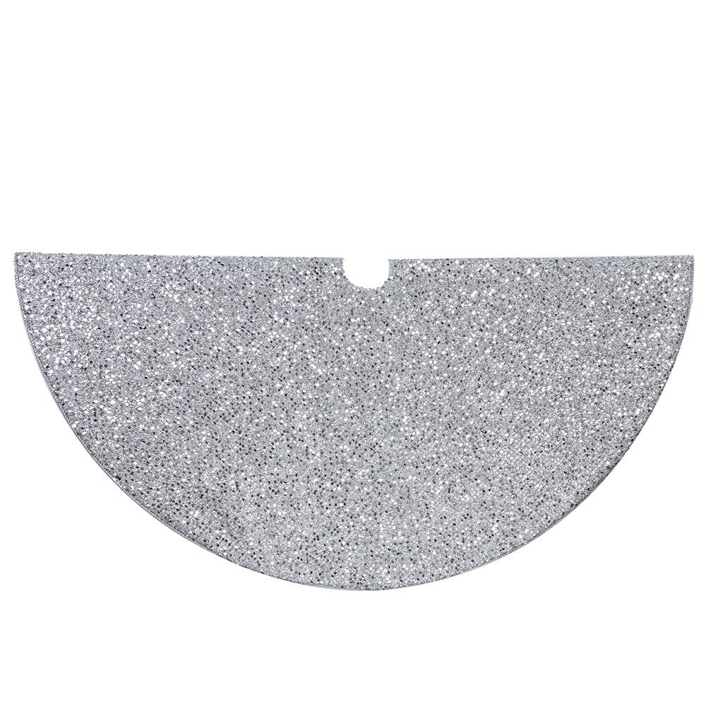 Kurt S. Adler TS0316 48 in. Silver Sequined Tree Skirt