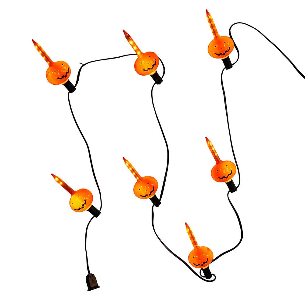 Kurt S. Adler HW1932 UL 7-Light LED Pumpkin Streaming String Light Set