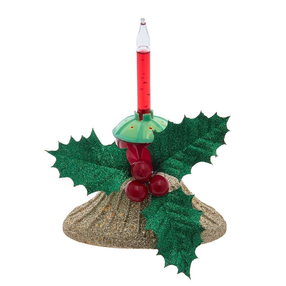 Kurt S. Adler UL2320 6.69 in. Holly Berry & Greenery with Bubble Light